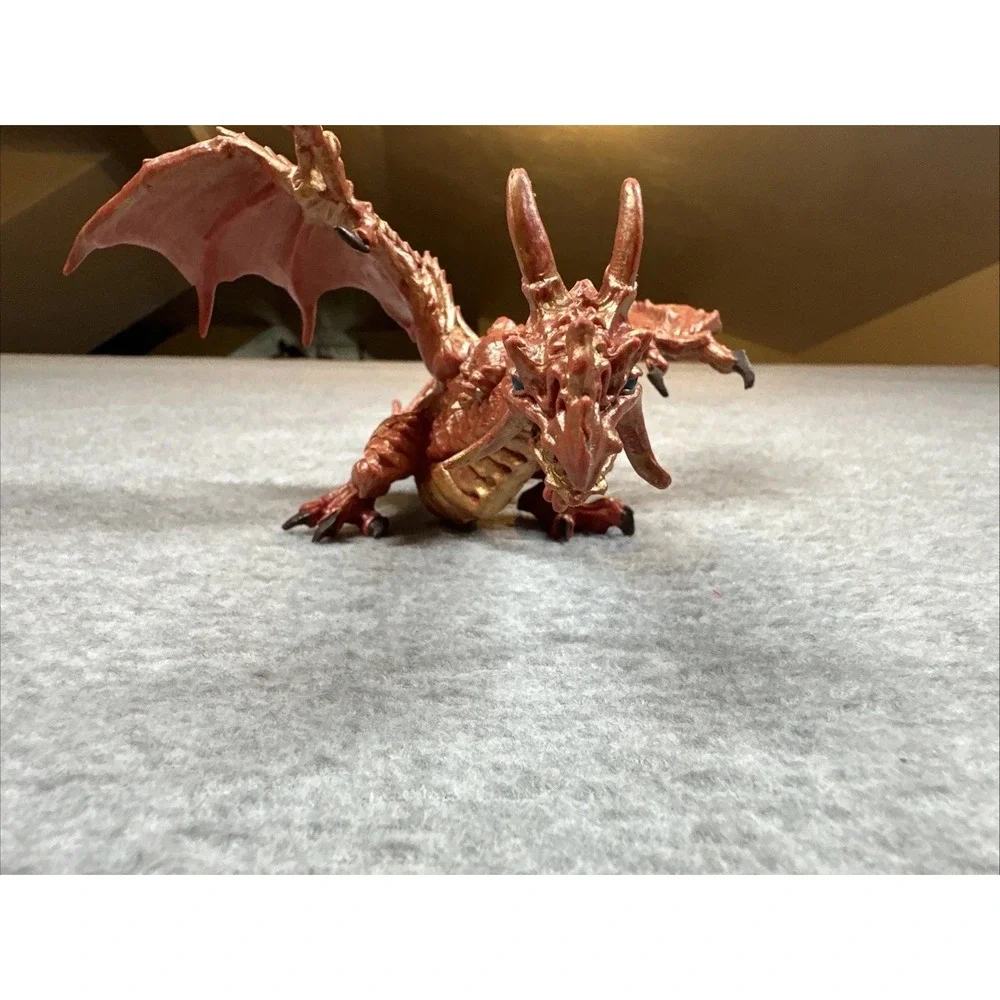 Safari‎ Ltd Thunder Dragon 2013 Mythical Realms Red Bronze Figure Collectible